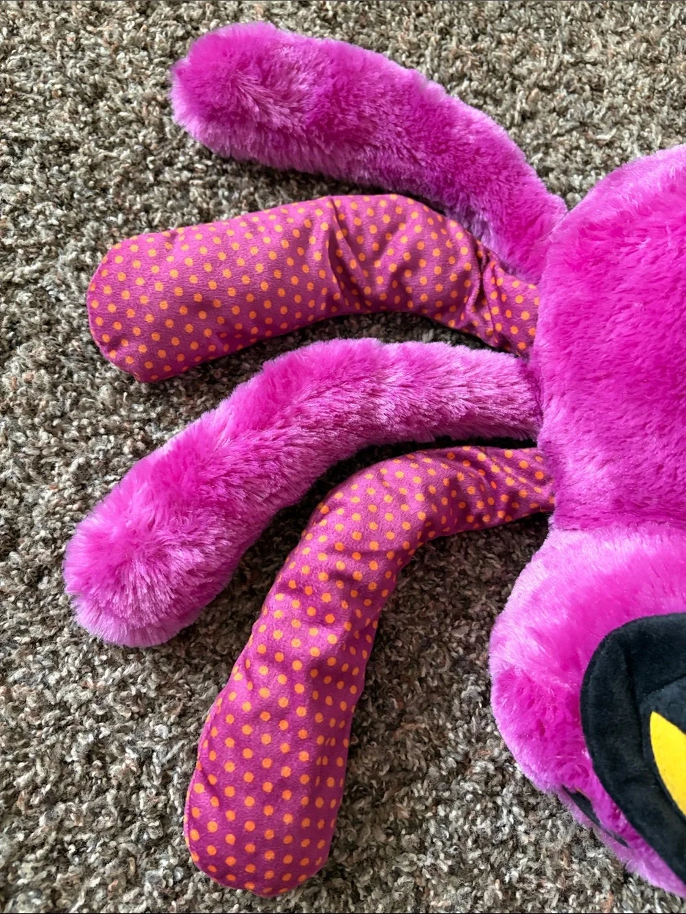 NWT Bootique XL Purple Spider Plush Dog Toy w/ Witch Hat and Multiple Squeakers